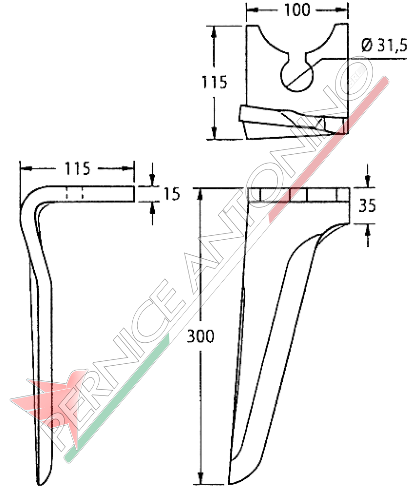 Dente per erpici rotativi - Superfast