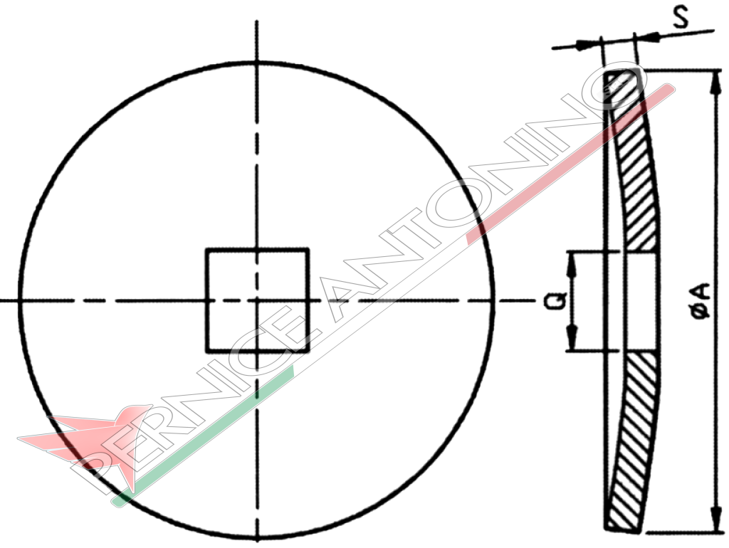 Concave flange for start of section