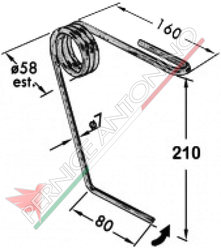 Dente anteriore per seminatrice