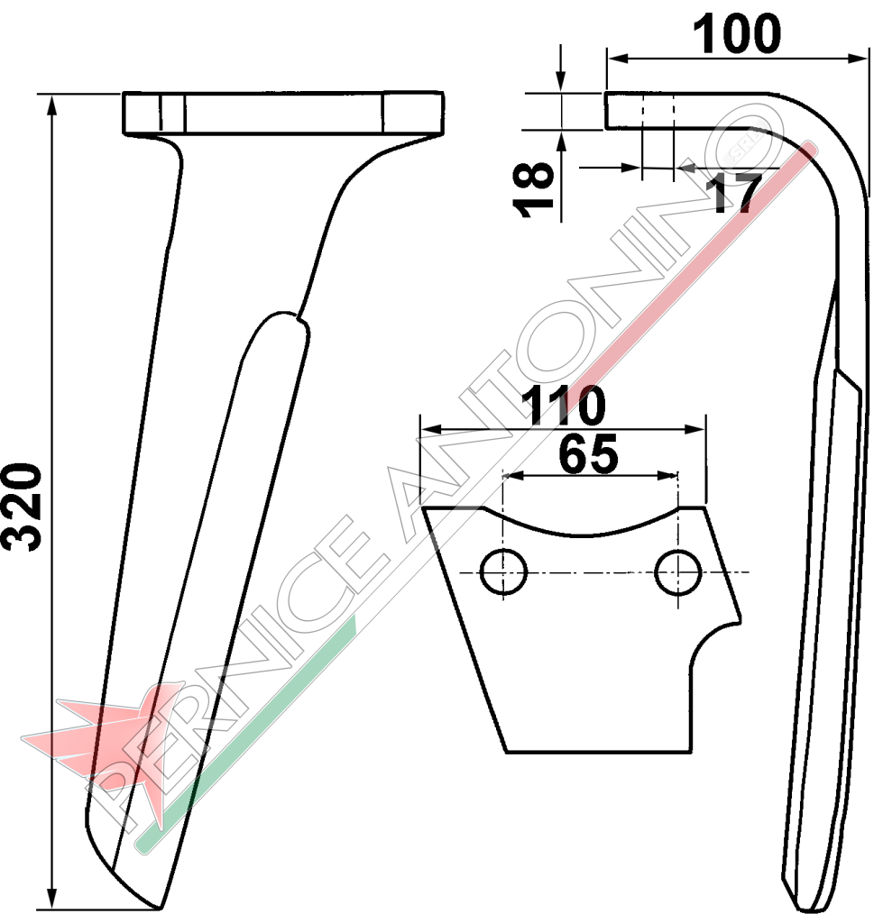 Dente per erpici rotativi - KG30/41