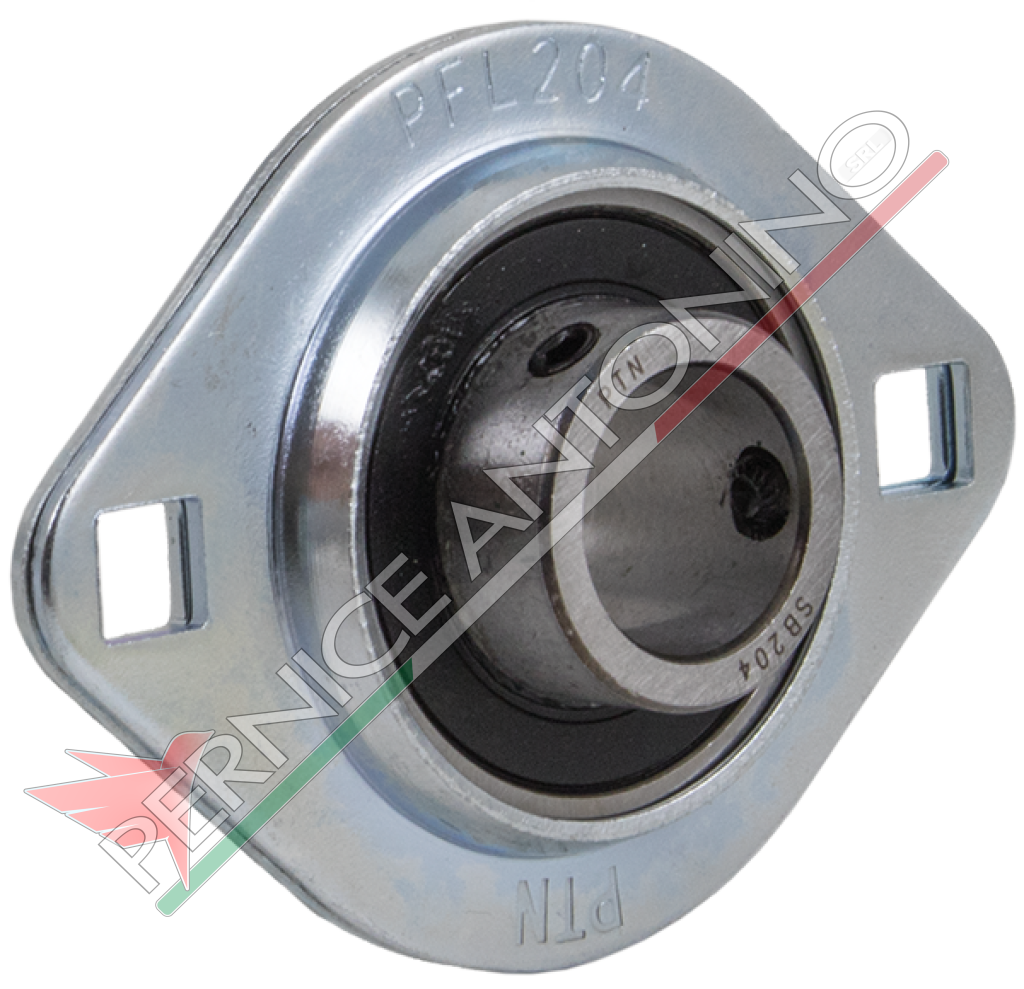 Bearing support with 2-hole sheet metal flange