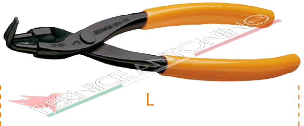 90° nose pliers for internal spring rings