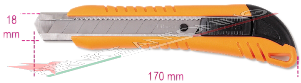 Cutter 18 mm fornito con 3 lame di ricambio