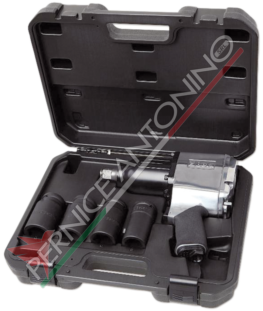 Box with reversible screwdriver and 4 machine sockets