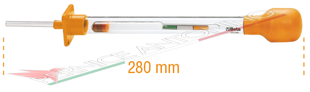 Acid densimeter, glass body