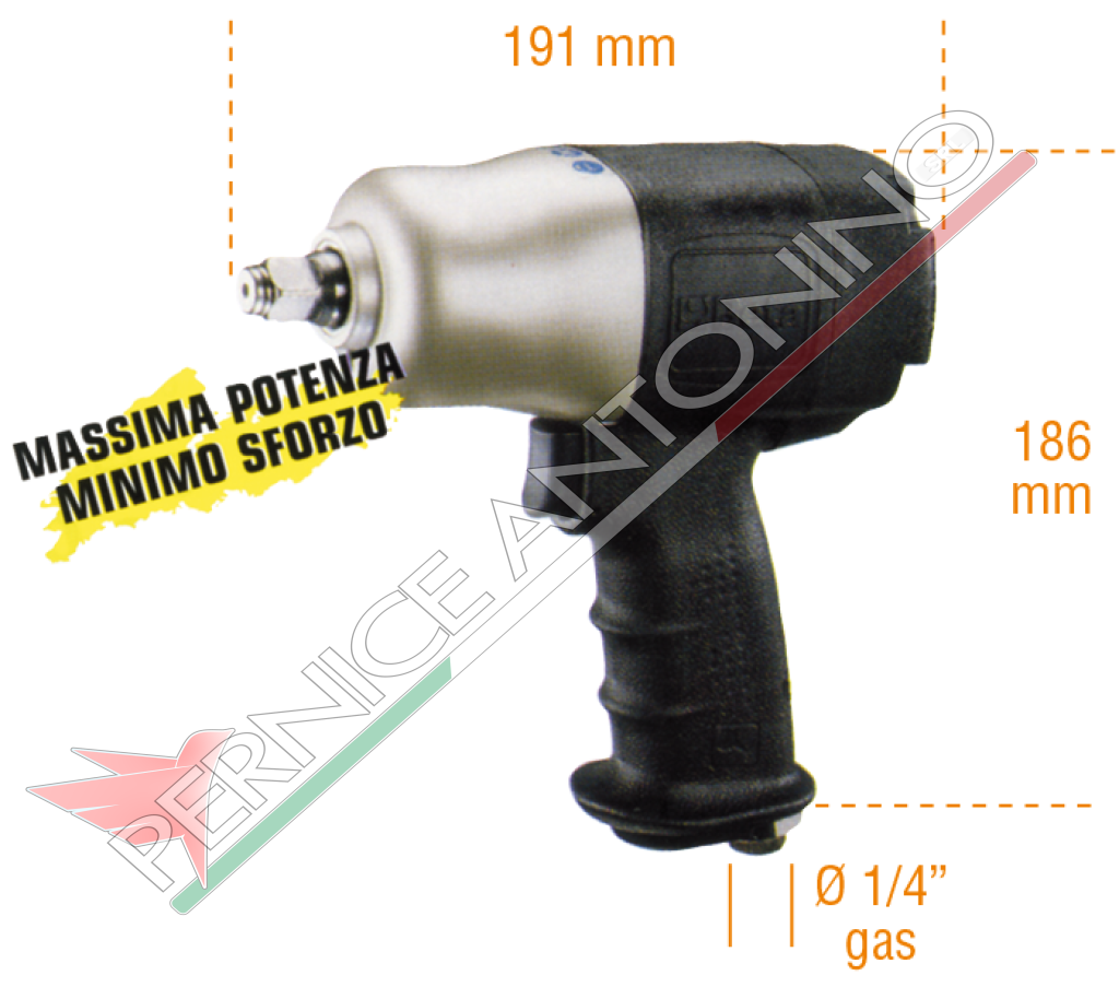 Reversible screw gun in composite material