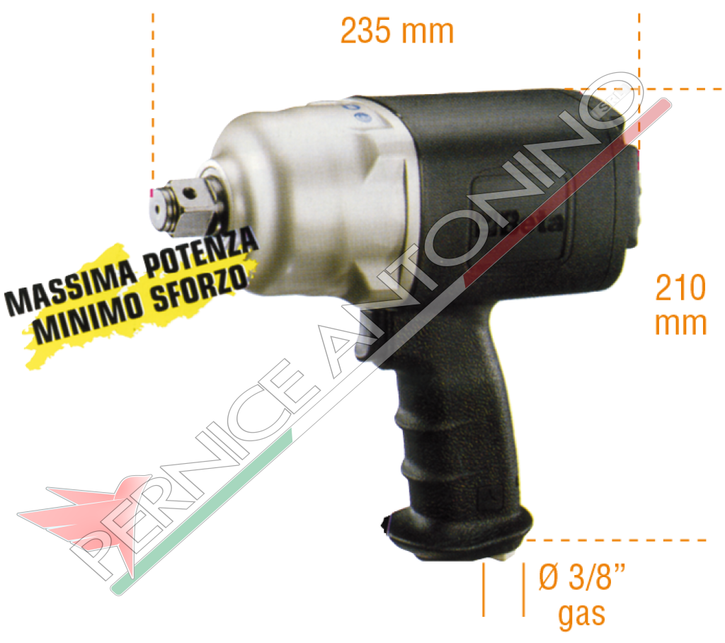 Reversible screw gun in composite material