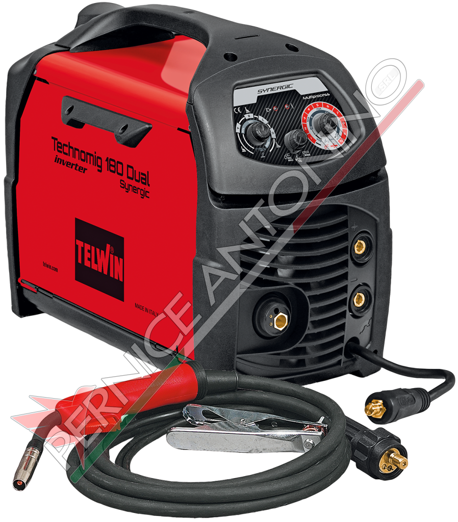 MIG-MAG/FLUX/BRAZING/MMA/TIG DC-LIFT inverter welding machine - TECHNOMIG 180 DUAL SYNERGIC