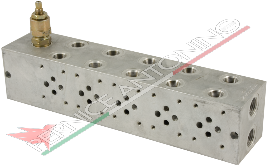 Piastra monoblocco con valvola di massima
