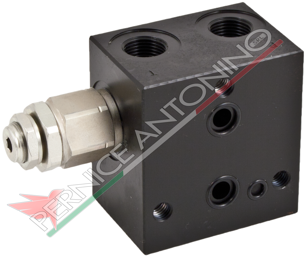 Entry cap with pressure limiting valve and VEI (excluding VEI) - 40÷180 bar