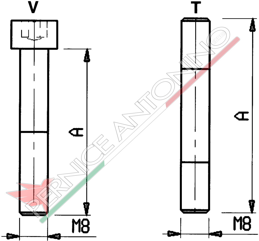 Tie rod for modular elements