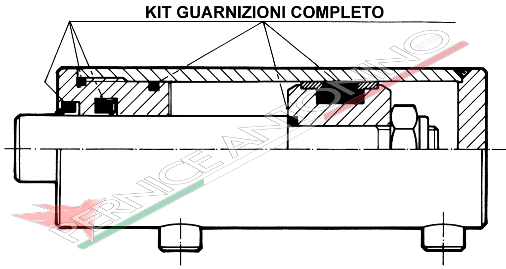 Kit guarnizioni per cilindro a doppio effetto