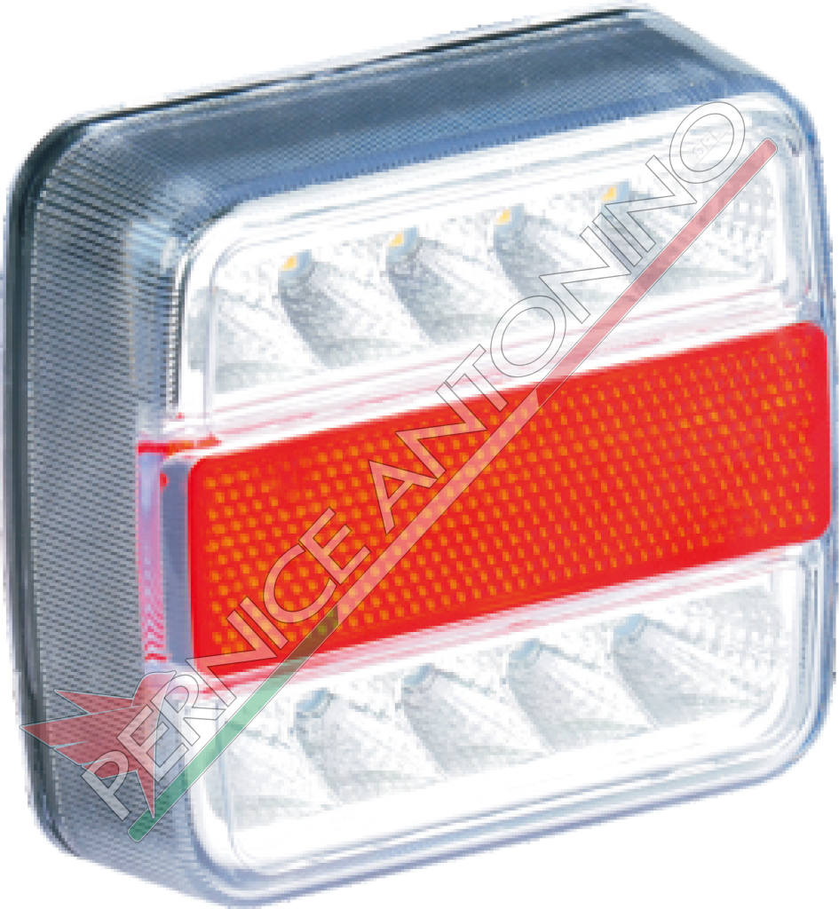 Square LED rear light - 5 functions