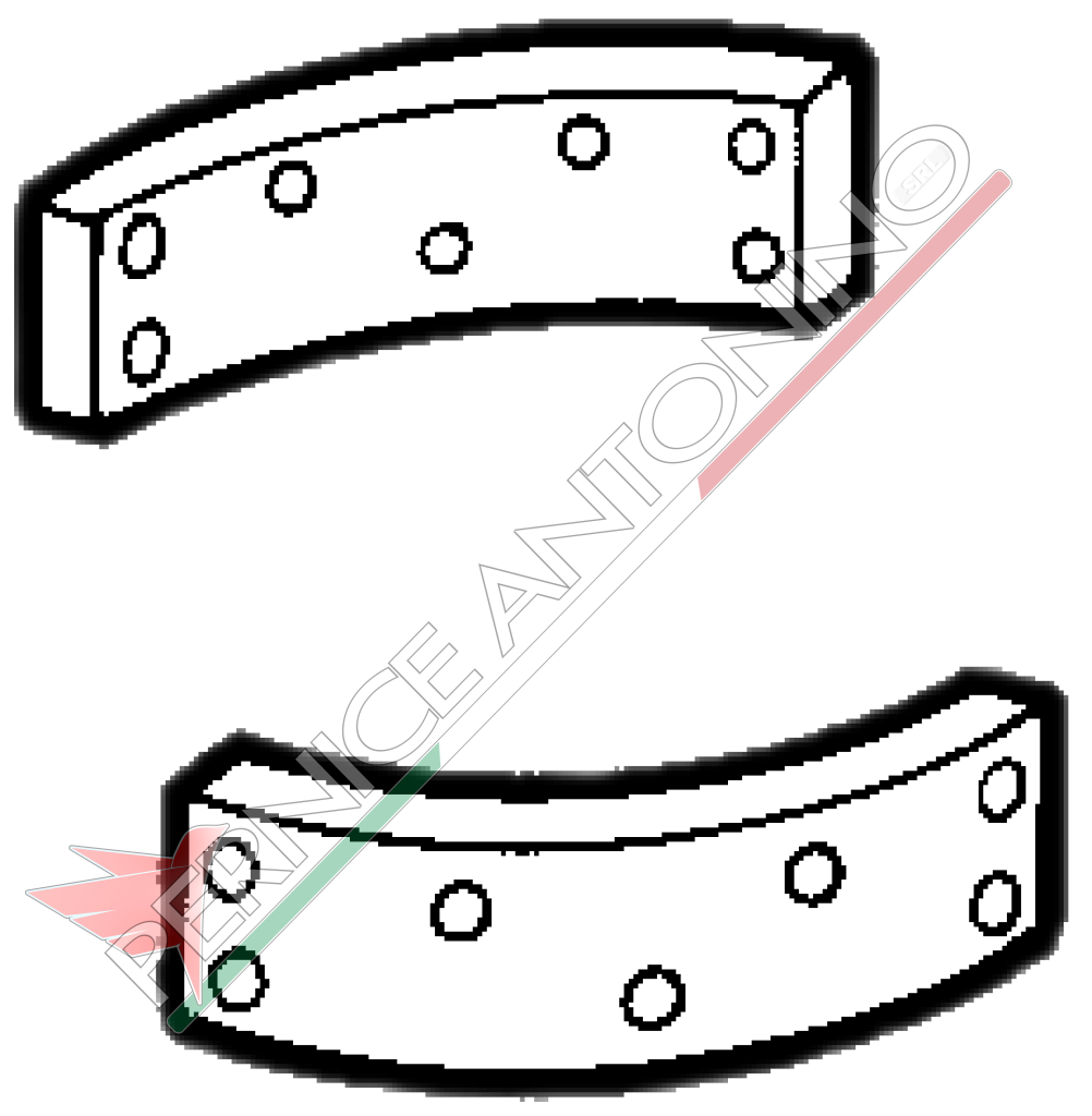 Wedge in composite material for band 15680 -15170