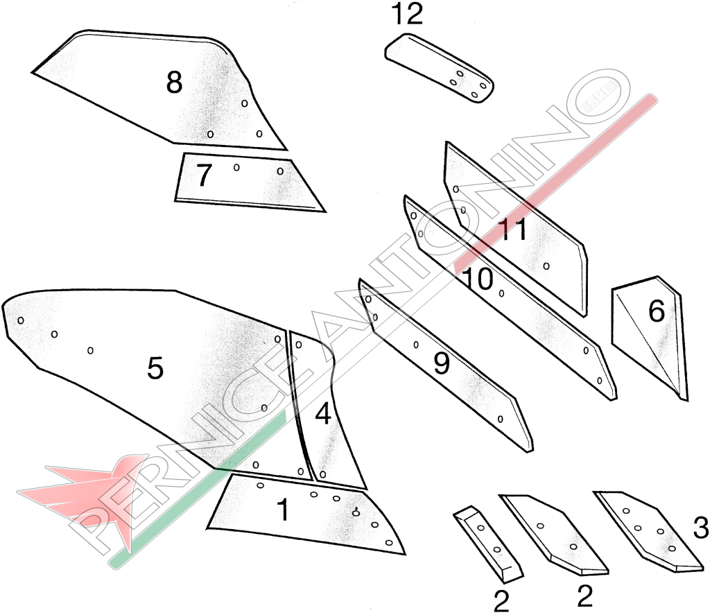 VOMERE AVANVOMERE TIPO NARDI 1C43A-1CS43A