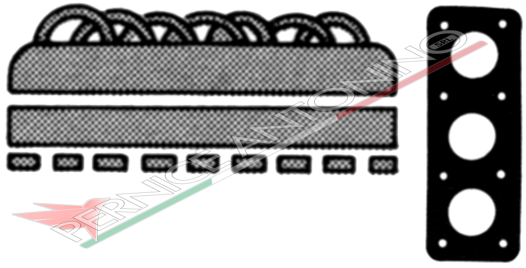 SET OF TOP-END GASKETS WITH CYLINDER HEAD GASKET FOR ONE SINGLE CYLINDER