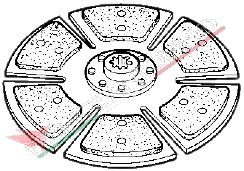 Rigid central clutch disc