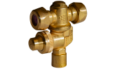 Double brass nozzle holder with anti-drip - Mignon type