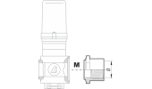 Flange for SERIES 463/863 valves