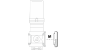 Closed flange for 463/863 series valves