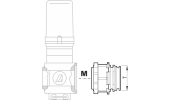 Flange with fork connection for SERIES 463/483 valves