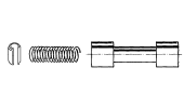 Yoke pin for PTO shafts