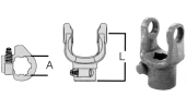 COUPLING YOKE WITH PIN 18x47