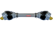 Wide angle PTO drive shaft for brush cutter