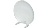 Dish in metallized plastic