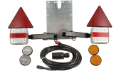  Kit completo di fanali 12V/24V a led montati su supporto orizzontale con ribaltamento a scatto