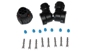 Male connection kit for 7 ways DIN connectors