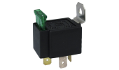 RELAY ON-OFF 12V-30A WITH PROTECTIVE FUSE AND FIXING BRACKET