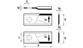 Coltello sinistro per falciatrici rotative