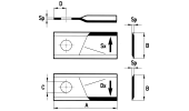 Coltello sinistro per falciatrici rotative