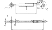 Top link with hook and anti twist handle