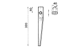 Dente per erpici rotativi - Tipo corto