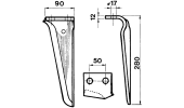 Dente per erpici rotativi - Diamante (Originale)