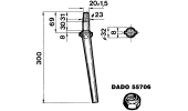 Dente per erpici rotativi - Cilindrico