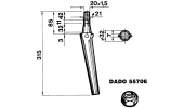 Dente per erpici rotativi - Conico