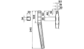 Dente per erpici rotativi