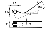 Rotary swather spring