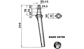 Tine for power harrows - Conical