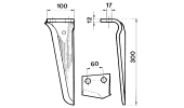 Dente per erpici rotativi - T51