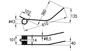 Rotary swather spring