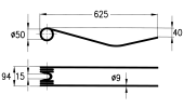 Rotary swather spring