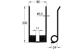 Molla per rotopressa raccoglitrice