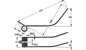 Rotary swather spring