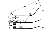 Rotary swather spring