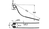 Rotary swather spring