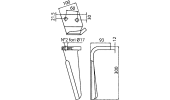 Tine for power harrows - DF new